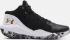 Under Armour Unisex basketbalschoenen Jet '21 Zwart/Wit/Metalen Goud 44.5 online kopen