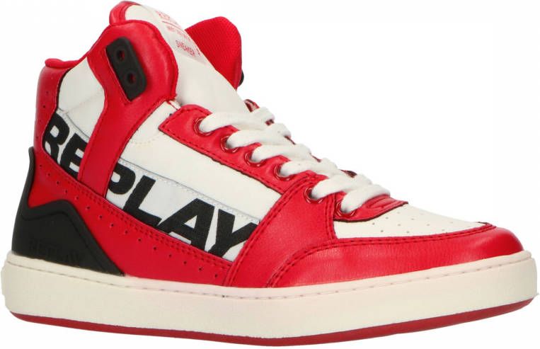 REPLAY Campos hoge sneakers rood/wit online kopen